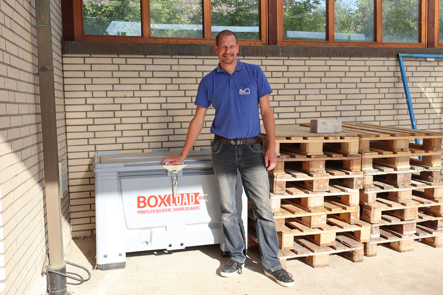 Fachhandwerker Marcel Schleibaum nutzt BoxLoad Mini.