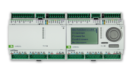 Technische Alternative: Der UVR610S ist ein Regler für alles – von der Heizungsregelung, Solar-, Kühlkreis- und Lüftungsregelung bis hin zu Gebäudeautomation und Energiemanagement. - © Technische Alternative
