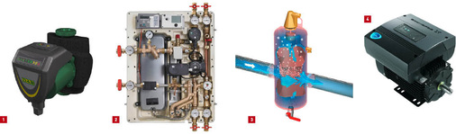 1 Evotron, die Heizungs-Umwälzpumpe

von DAB

Water Technology, ist ausgezeichnet mit Energie-

Effizienzklasse A für minimale Energie und

maximale

Effizienz.<br />2 Die Fernwärmestation DN20/20 von Ewers ist

für Leistungen bis 30 kW ausgelegt.<br />3 Die neue Dual Zone Flow Diversion-

Technologie

von Flamco vereinigt alle bestehenden Techniken,

mit denen Luft und Schmutz von Anlagenwasser

abgeschieden werden kann, in einem System.<br />4 Grundfos entwickelte die spezifisch auf die ErPAnforderungen

und exklusiv auf den Einsatz bei

Pumpen zugeschnittene Produktlinie Grundfos

Blueflux.