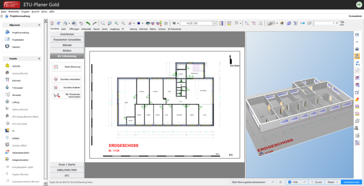 Durch KI-gestützte Grundrisserfassung zum 3D-Gebäudemodell - © Hottgenroth Software AG