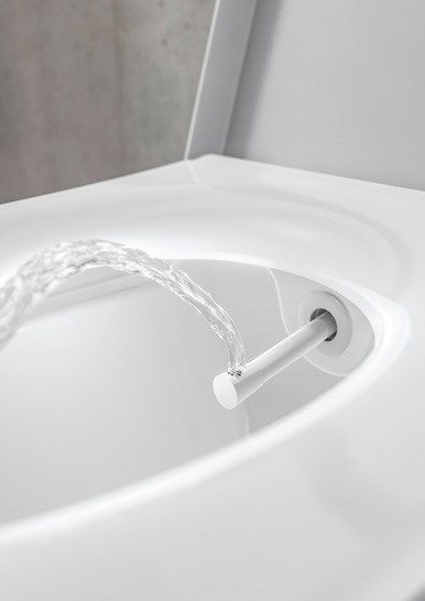 Spricht man von einem Dusch-WC ist eine Toilette mit integrierter Duschfunktion gemeint. - © Tece
 Spricht man von einem Dusch-WC ist eine Toilette mit integrierter Duschfunktion gemeint.