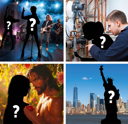 Eine Collage aus vier Bildern, bei denen die menschlichen Figuren durch schwarze Silhouetten und Fragezeichen ersetzt wurden. - © Bilder: LIGHTFIELD STUDIOS - stock.adobe.com; highwaystarz - stock.adobe.com; Kzenon - stock.adobe.com; THANANIT - stock.adobe.com